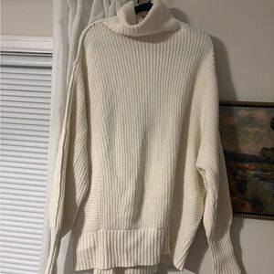 Free People Cream Turtleneck Sweater Dress